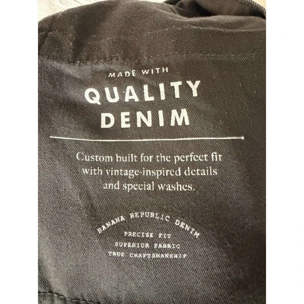 Banana Republic Men’s Straight Leg Jeans 31x32 Charcoal Gray Denim Casual Pants